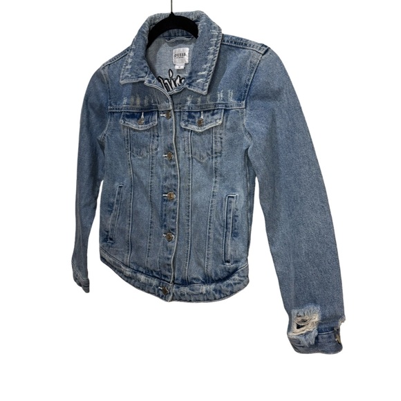 Guess Girls Patchwork Denim Jacket - American Dream - Picture 5 of 10
